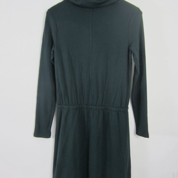 New Lou & Grey LOFT Womens S Dark Green Cowl Neck Soft Jersey Knit Drawstring - Picture 3 of 13